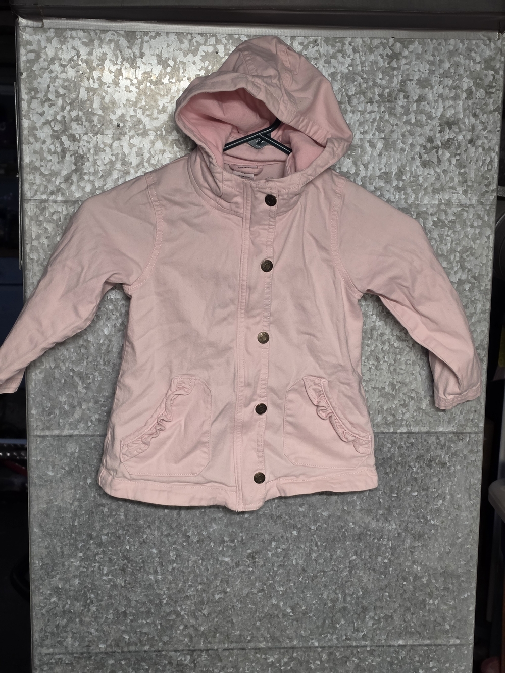 Okie Dokie Light Pink Denim Fall Coat + Pockets Girls Toddler 3T - 2020